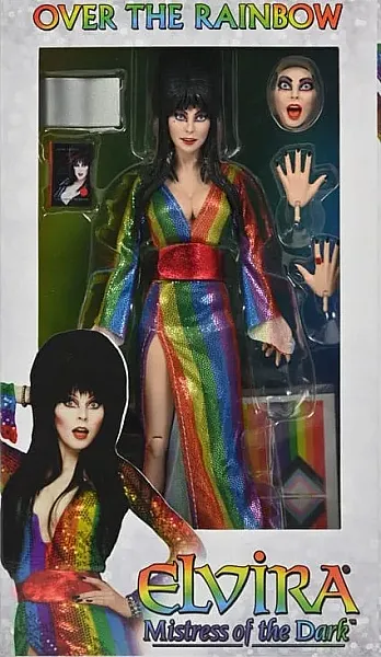 ELVIRA MISTRESS OF THE DARK CLOTHED ACTION FIGURE OVER THE RAINBOW ELVIRA 20 CM